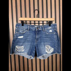 DL1961 Jean Shorts 26 Womens Blue Karlie Boyfriend Frayed Distressed